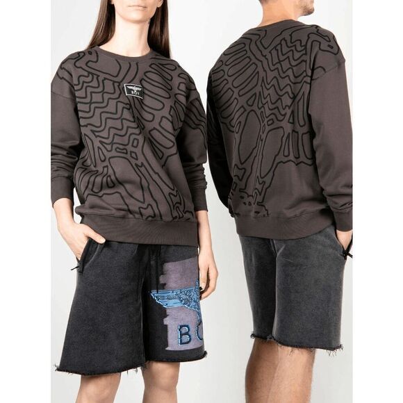 Boy London Tops - Boy London Brown Scribble Unisex Crewneck Sweatshirt Small